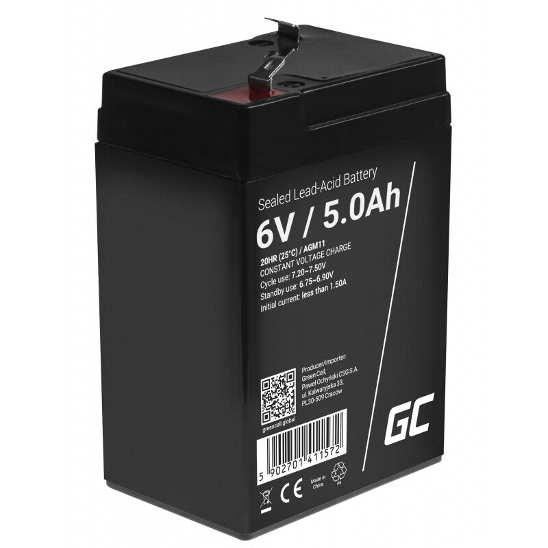 Green Cell AGM11 UPS batteri Blybatterier (VRLA) 6 V 5 At