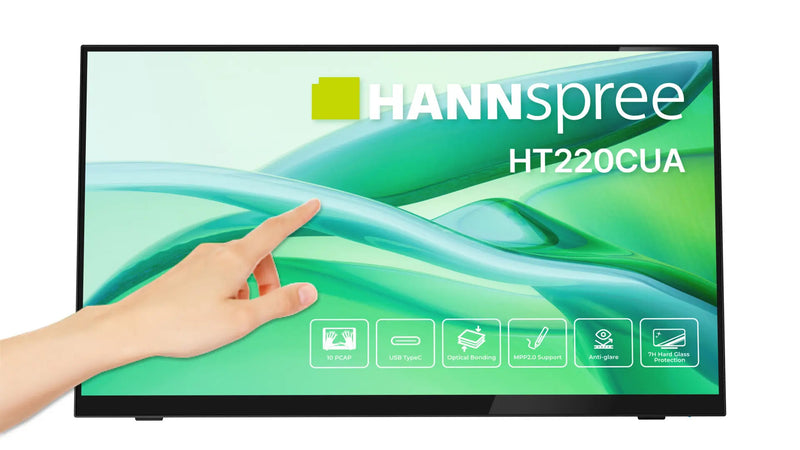 Hannspree HT220CUA computerskærm 54,5 cm (21.4") 1920 x 1080 pixel Fuld HD LED Berøringsskærm Sort