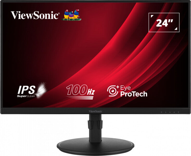 Viewsonic VG2408A-MHD computerskærm 61 cm (24") 1920 x 1080 pixel Fuld HD LED Sort