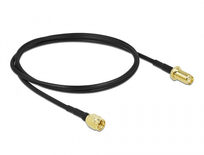 DeLOCK 90447 koaxial kabel LMR100 0,9 m SMA Sort