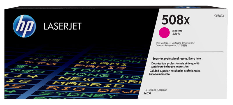HP Original 508X LaserJet-tonerpatron med høj kapacitet, magenta