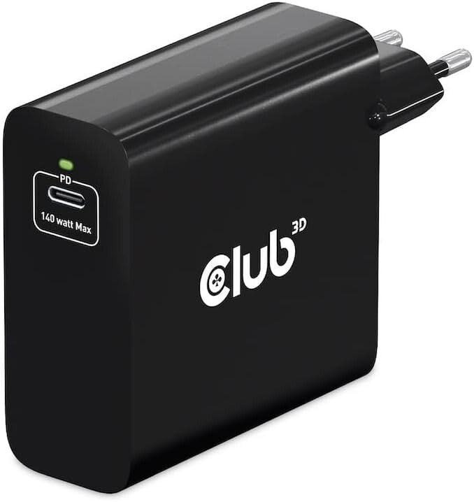 CLUB3D CAC-1914EU oplader til mobil enhed Universel Sort Vekselstrøm Hurtig opladning Indendørs