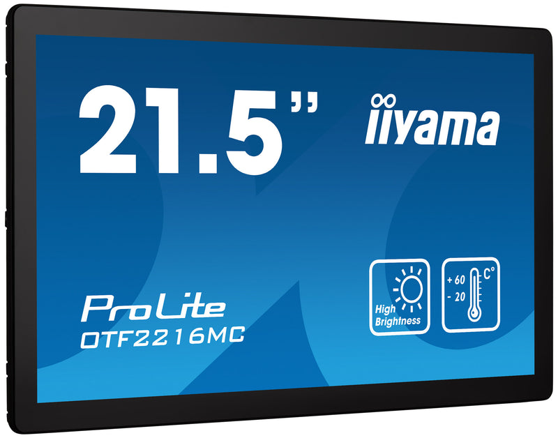 iiyama OTF2216MC-B1 computerskærm 54,6 cm (21.5") 1920 x 1080 pixel Fuld HD LCD Berøringsskærm Sort