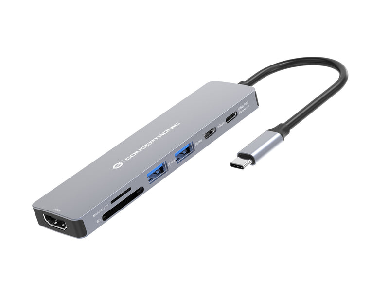 Conceptronic DONN28G dockingstation Ledningsført USB 3.2 Gen 1 (3.1 Gen 1) Type-C Grå