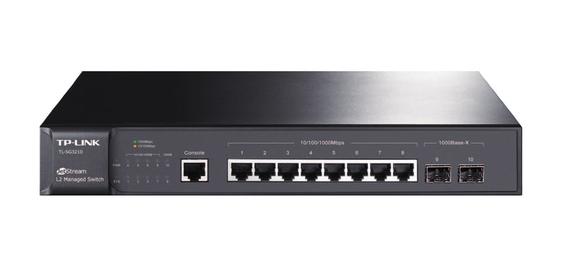 TP-Link TL-SG3210 Administreret L2 Gigabit Ethernet (10/100/1000) 1U Sort