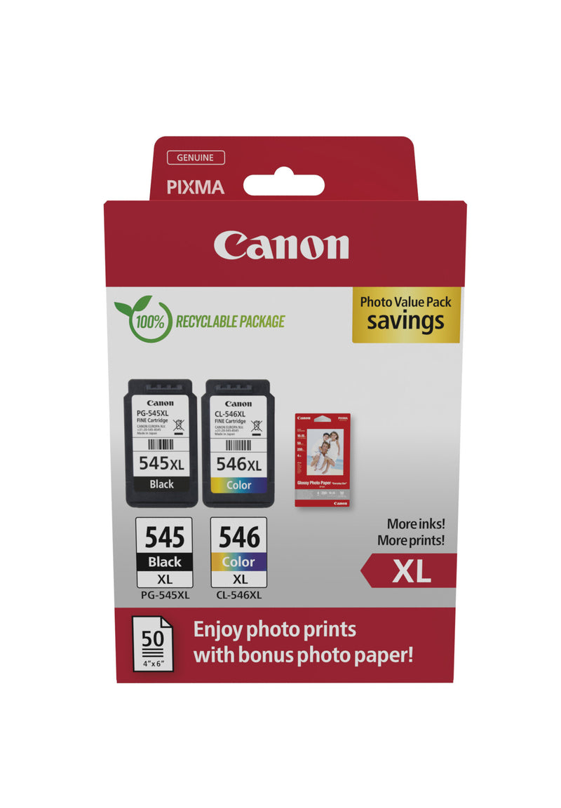 Canon 8286B011 blækpatron 2 stk Original Sort, Blå, Magenta, Gul