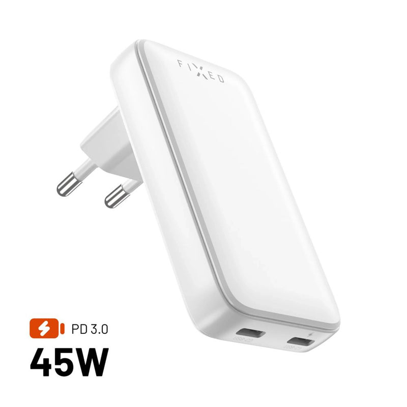 FIXED FIXCG45S-2C-WH oplader til mobil enhed Universel Hvid Vekselstrøm Hurtig opladning Indendørs