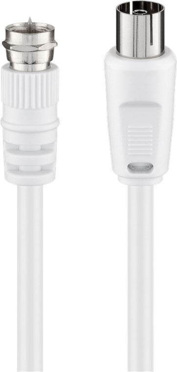 Goobay 11829 koaxial kabel 3C-2V 1,5 m F-type Koaksial Hvid