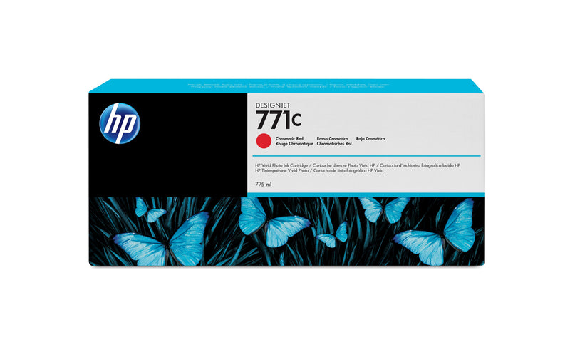 HP 771C DesignJet-blækpatron med 775 ml, kromatisk rød