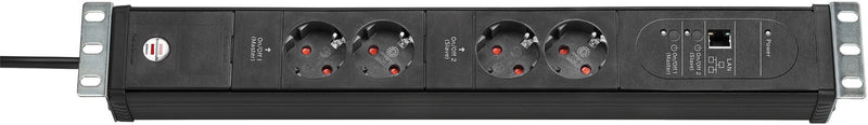 Brennenstuhl 1156057984 stikdåse 3 m 4 AC stikkontakt(er) Sort