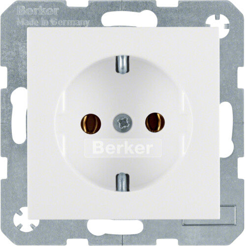 Hager 47431909 stikkontakt Type F Hvid