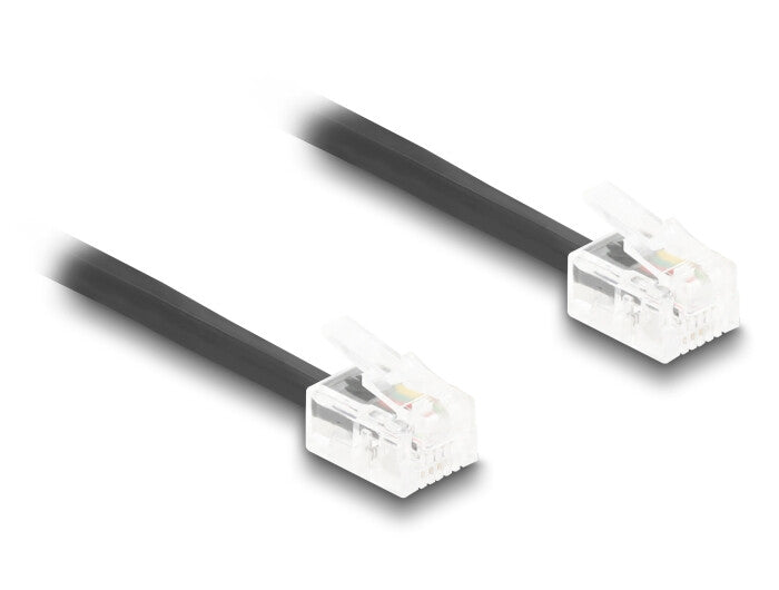 DeLOCK 90224 telefonkabel 3 m Sort