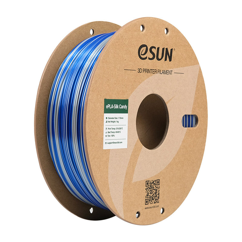 eSUN EPLA-SILK CANDY Polymælkesyre (PLA) Blå, Sølv 1 kg