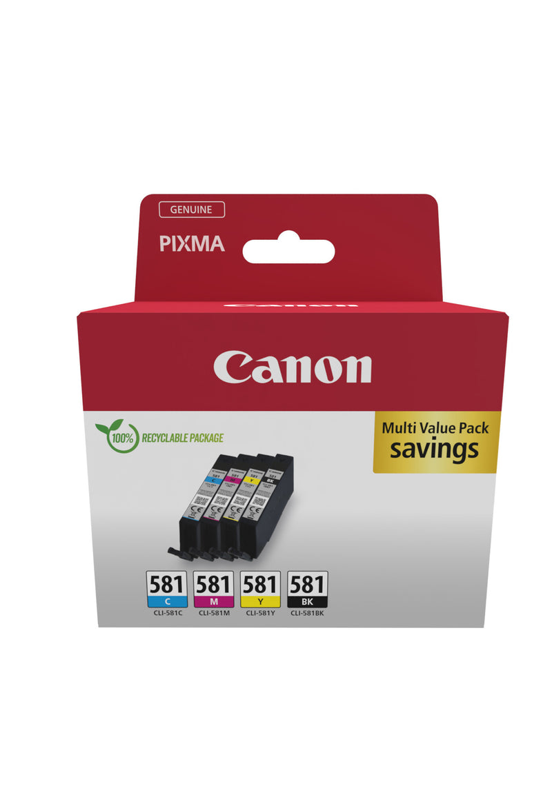 Canon 2103C006 blækpatron 4 stk Original Sort, Blå, Magenta, Gul