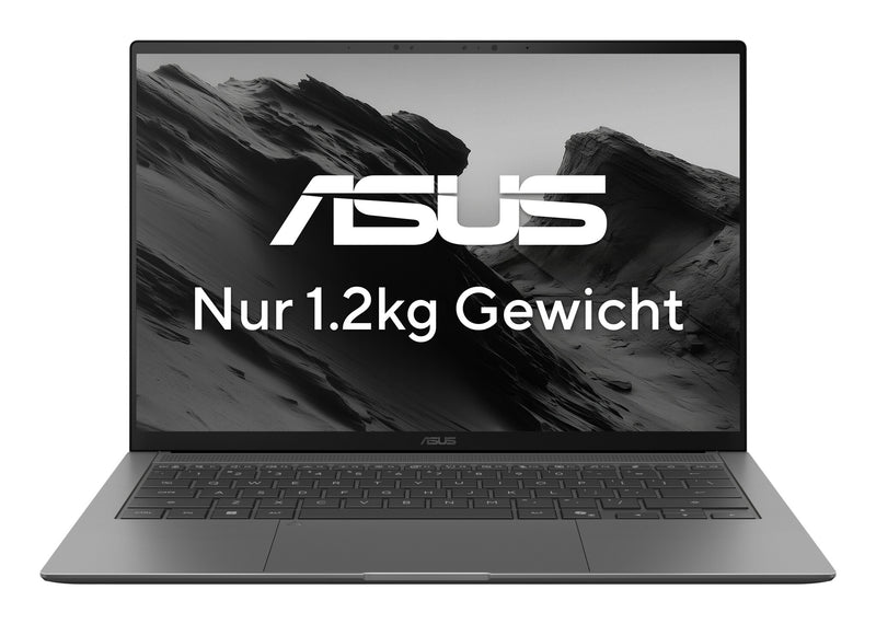 ASUS Zenbook S14 UX5406AA-SU207W Copilot+ PC Intel Core Ultra 9 386H Laptop 35,6 cm (14") Berøringsskærm 3K 32 GB LPDDR5x-SDRAM 1 TB SSD Wi-Fi 7 (802.11be) Windows 11 Home Tysk Grå
