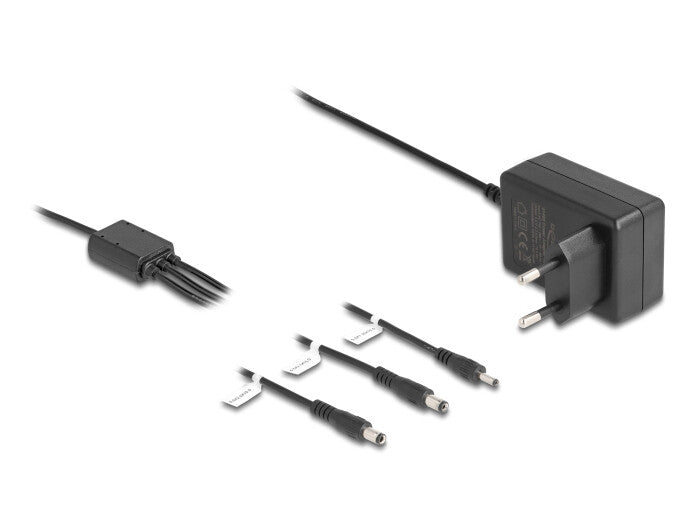 DeLOCK 41466 strømadapter og vekselret Indendørs 10 W Sort
