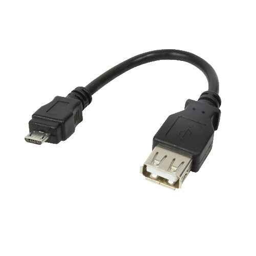 LogiLink AU0030 USB-kabel Micro-USB B USB A Sort