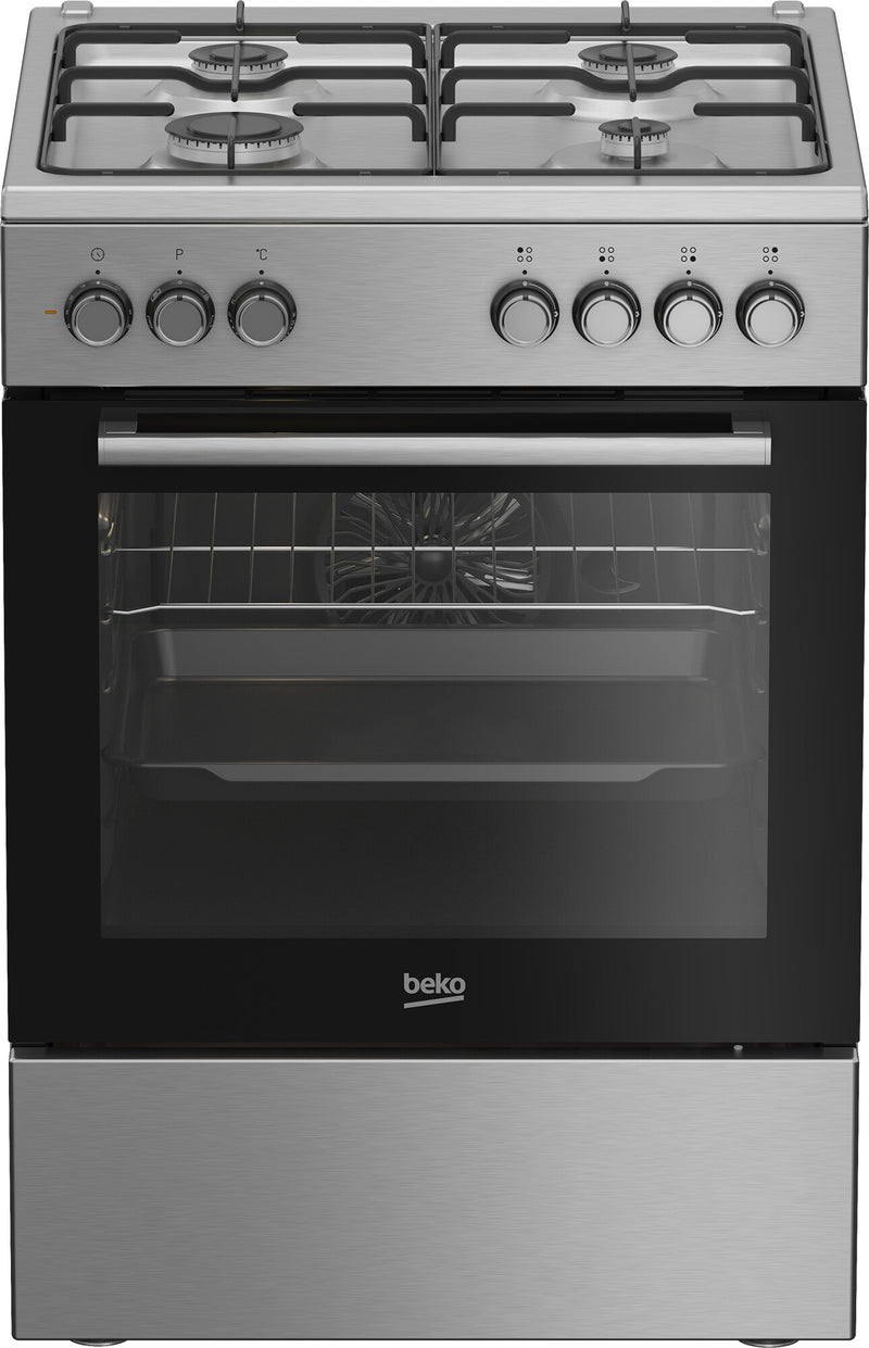 Beko FBE62130GXDN komfur og ovn Fritstående komfur Elektrisk Gaskomfur Sort