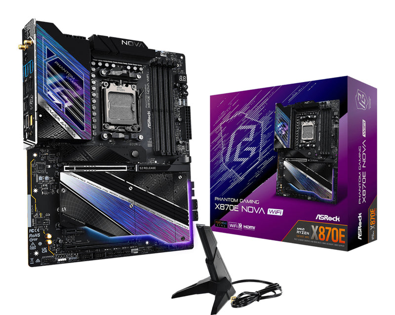 Asrock MK X870E NOVA WIFI AMD X870E Sokkel AM5 ATX