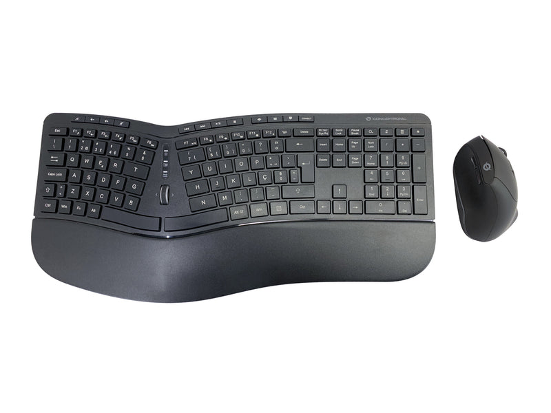 Conceptronic ORAZIO02PT tastatur Mus inkluderet Kontor RF trådløst QWERTY Portugisisk Sort