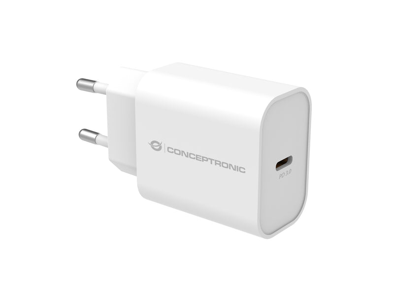 Conceptronic ALTHEA10W oplader til mobil enhed Universel Hvid Vekselstrøm Hurtig opladning Indendørs