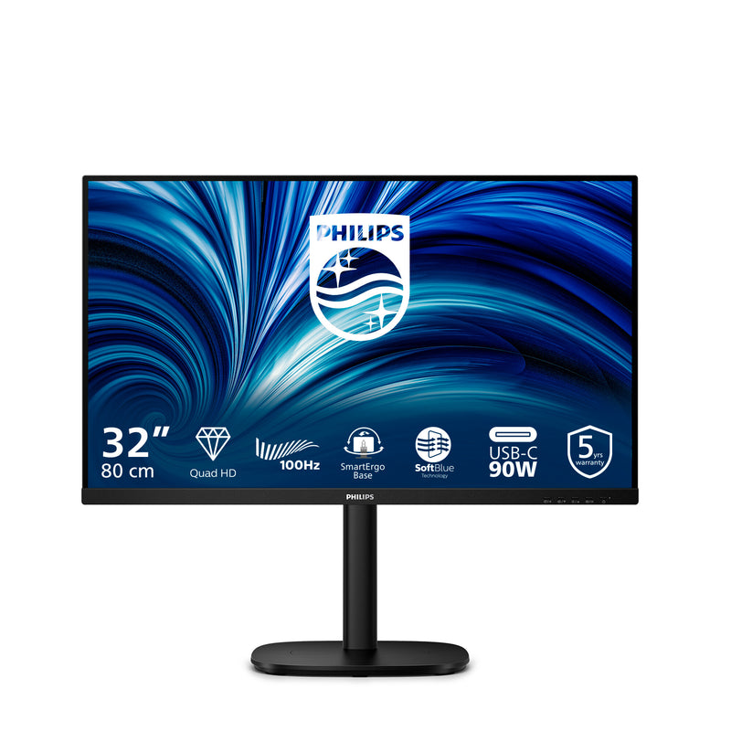 Philips 32B2U3601/00 computerskærm 80 cm (31.5") 2560 x 1440 pixel Quad HD LCD Sort
