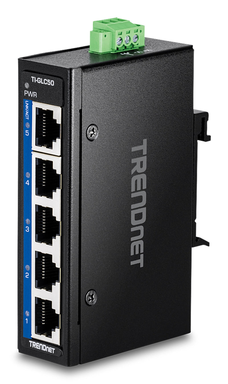 Trendnet TI-GLC50 netværksswitch Ikke administreret Gigabit Ethernet (10/100/1000) Sort