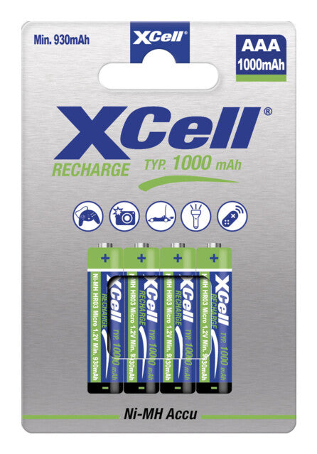 XCell 117313 husholdningsbatteri Genopladeligt batteri AAA Nikkel-Metalhydrid (NiMH)