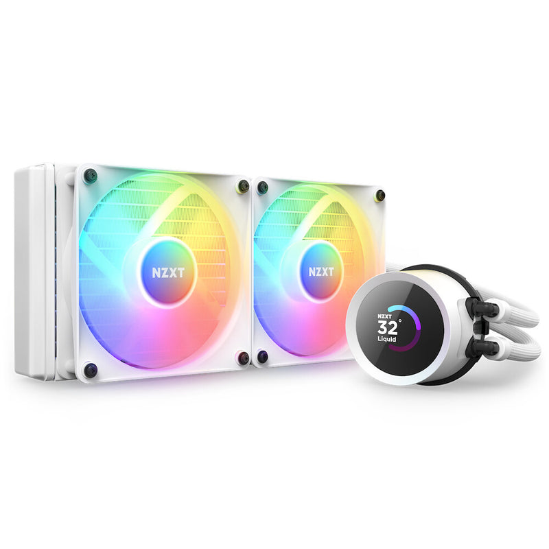 NZXT Kraken 240 RGB Processor Alt-i-en væskekøler 12 cm Hvid 1 stk