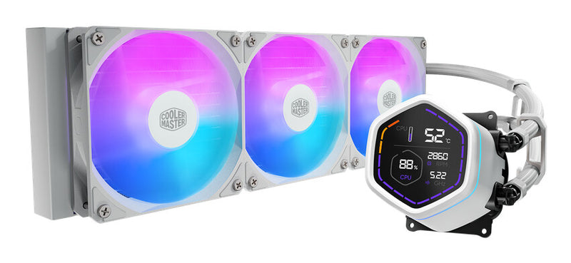 Cooler Master MasterLiquid Core Nex Digital Processor Væskekølingssæt 12 cm Hvid