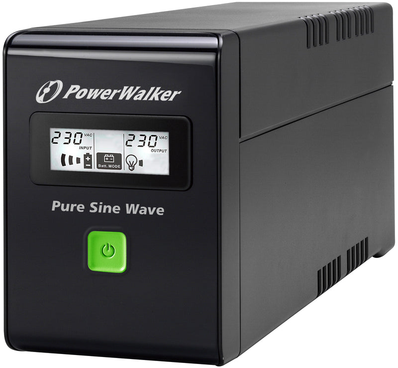 PowerWalker VI 800 SW UPS-enhed Interaktivt indgangsstik 0,8 kVA 480 W 2 AC stikkontakt(er)