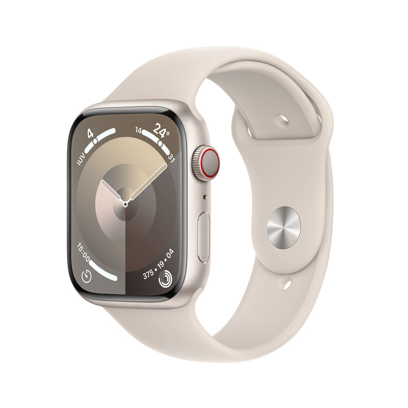 Apple Watch Series 9 45 mm Digital 396 x 484 pixel Berøringsskærm 4G Beige Wi-Fi GPS (satellit)