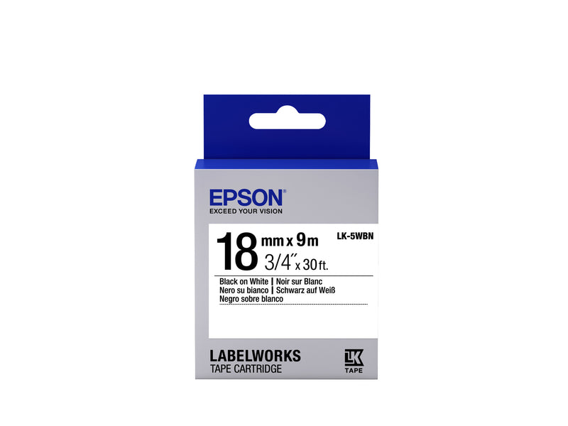 Epson LK-5WBN etiketbånd Sort på hvid