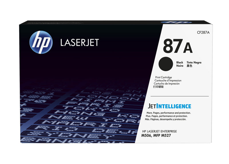 HP Original 87A LaserJet-tonerpatron, sort