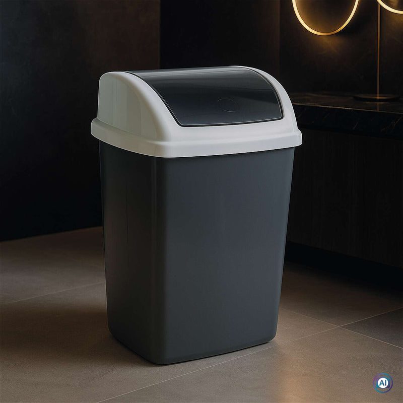 MAUL 9522487 skraldespand 24 L Rektangulær Plast, Polypropylen (PP) Mørkegrå, Hvid