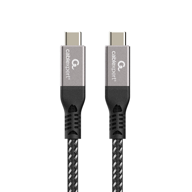 Gembird CCBP-USB4-CMCM240-1.5M USB-kabel USB4 Gen 3x2 1,5 m USB C 40 Gbit/sek. 240 W Sort, Sølv
