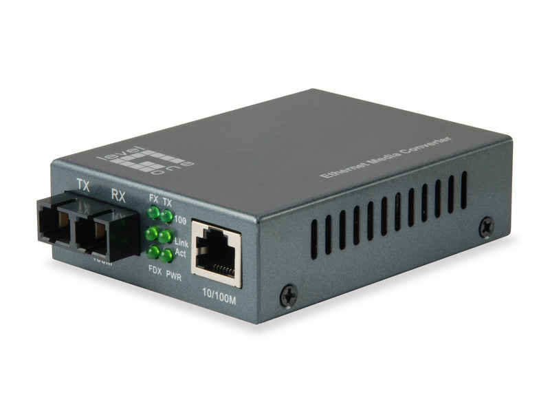 LevelOne FVT-1105 netværksomformer til medie Intern 100 Mbit/s 1550 nm Enkeltilstand Sort