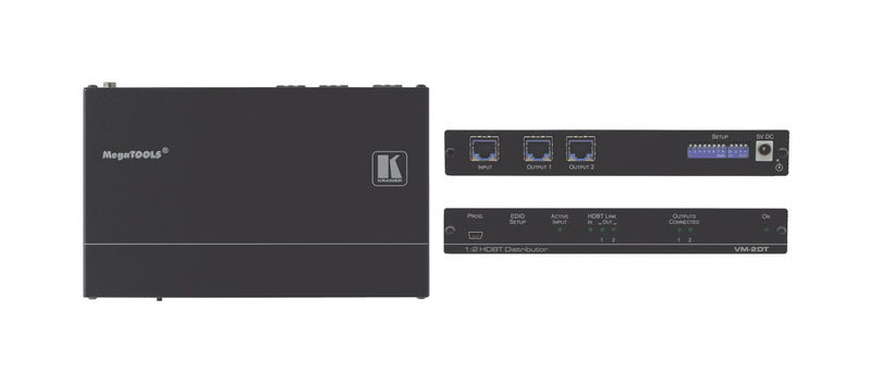 Kramer Electronics VM-2DT video linieforstærker Sort