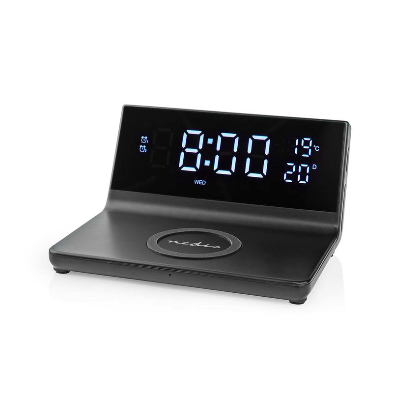 Nedis WCACQ20BK vækkeur Digital alarmur Sort
