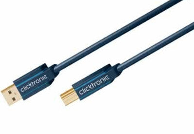 ClickTronic 3m USB3.0 A - B m/m USB-kabel USB 3.2 Gen 1 (3.1 Gen 1) USB A USB B 5 Gbit/sek. Blå