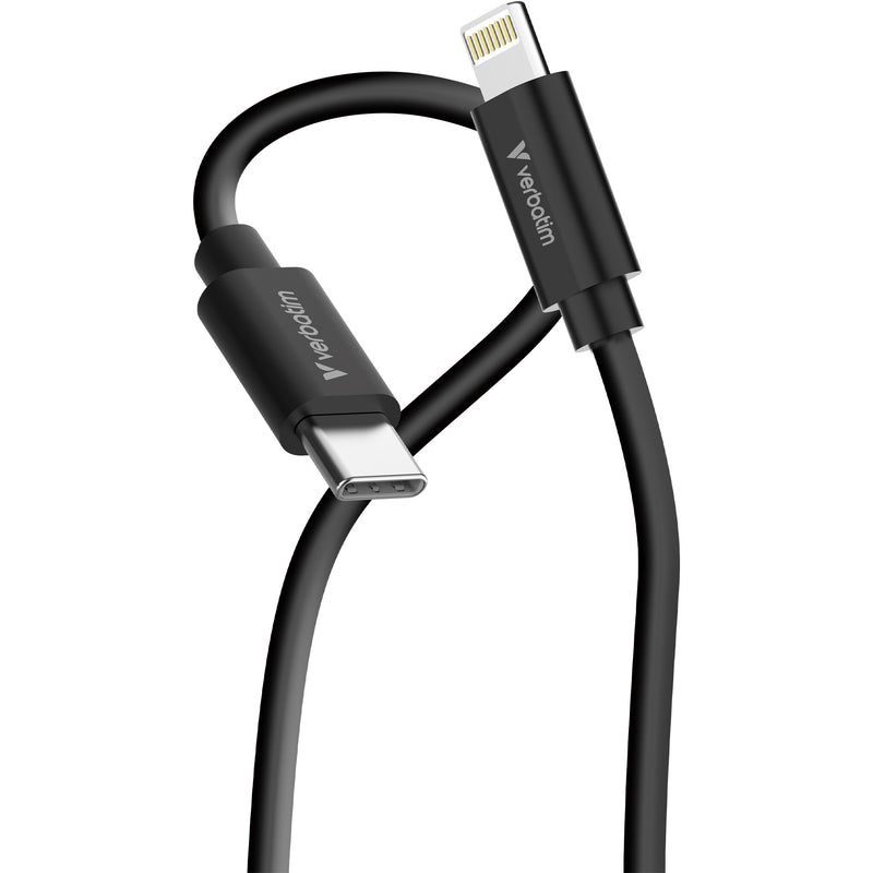 Verbatim 32392 Lightning kabel 1 m Hvid, Sort