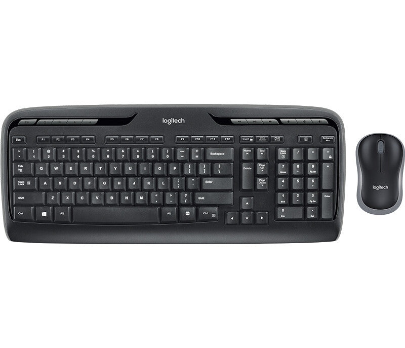 Logitech Wireless Combo MK330 tastatur Mus inkluderet Hjem USB QWERTY UK engelsk Sort