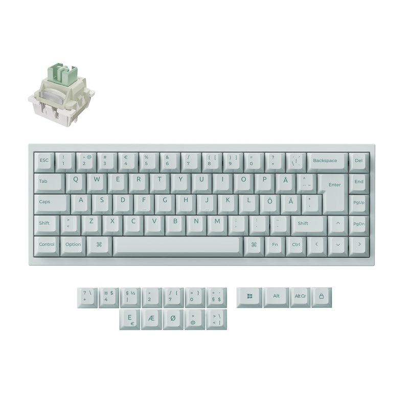 Keychron Q16 HE 8K tastatur Spil USB QWERTY US International, Nordisk Lysegrøn