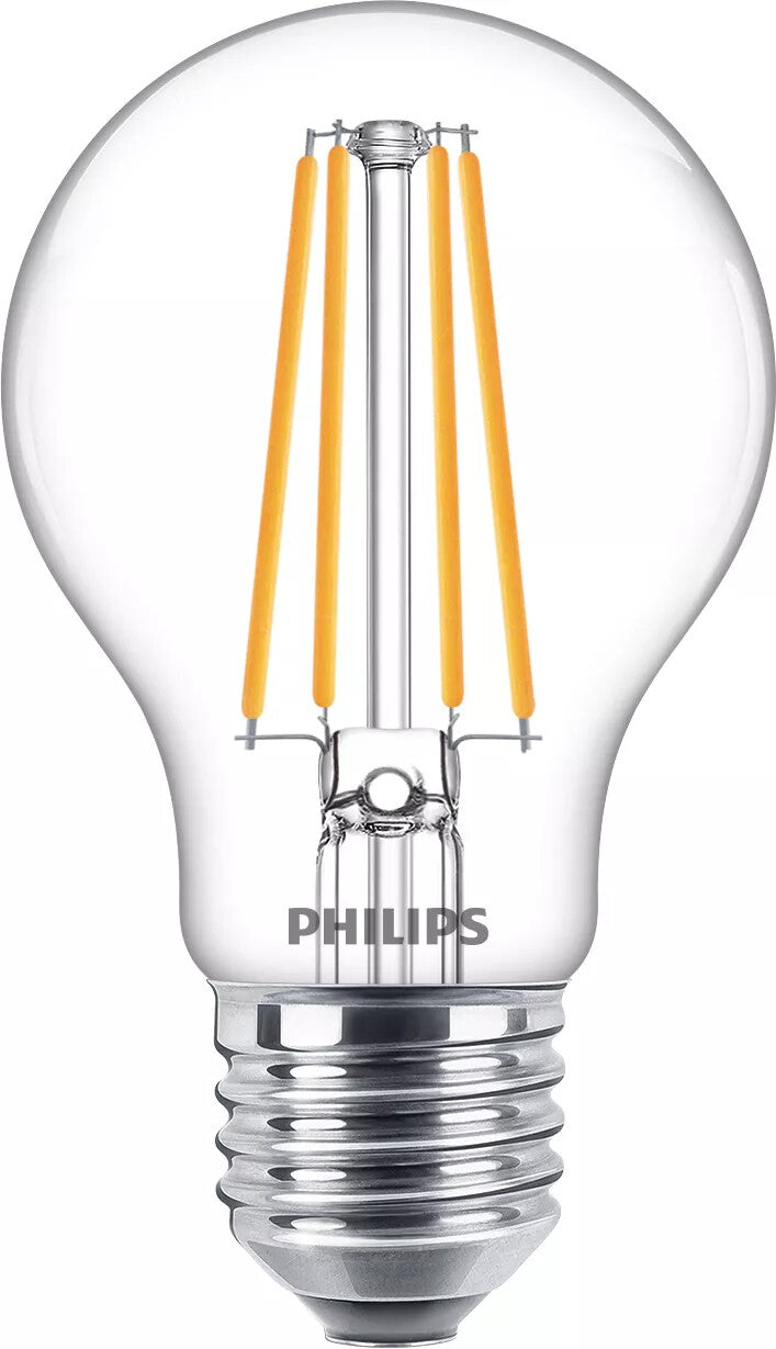 Philips Filament pære, klar 75 W A60 E27