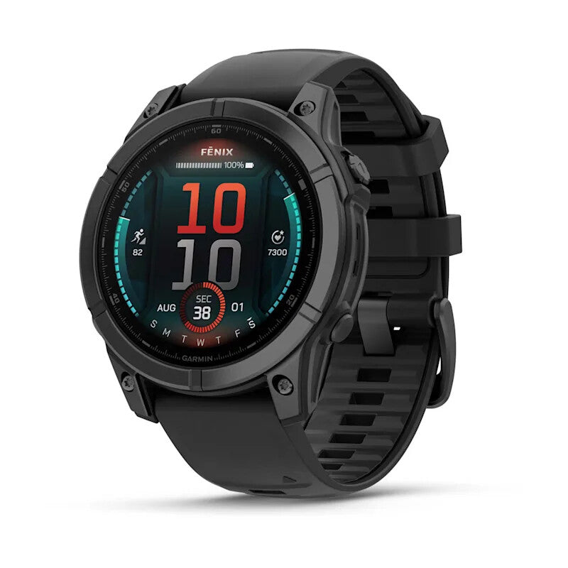 Garmin Fenix E 3,3 cm (1.3") AMOLED 47 mm Digital 416 x 416 pixel Berøringsskærm Sort Wi-Fi GPS (satellit)