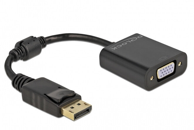DeLOCK 61006 videokabel adapter 0,15 m DisplayPort VGA (D-Sub) Sort