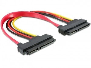 DeLOCK Cable SATA 22pin / 22pin FM, 0.2m SATA-kabel 0,2 m SATA 22-pin Rød
