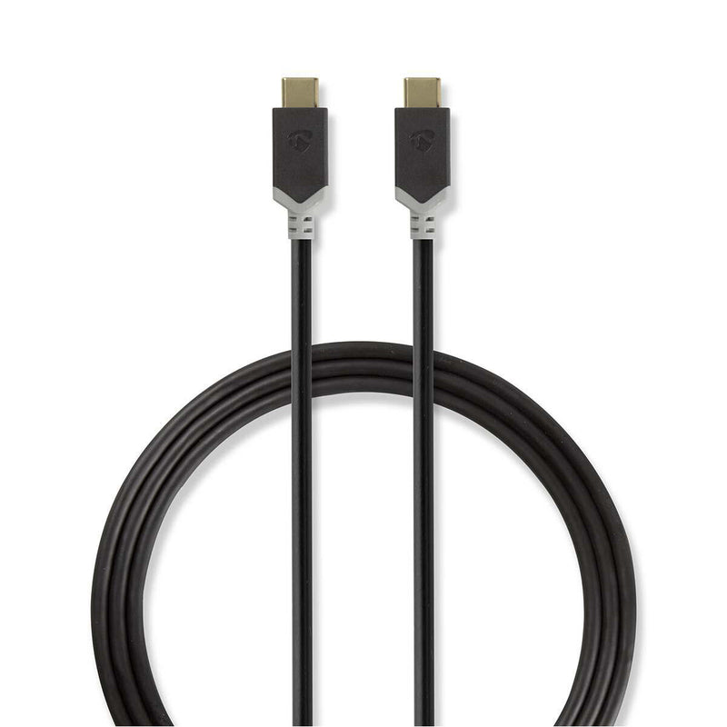 Nedis CCBW64700AT10 USB-kabel USB 3.2 Gen 2 (3.1 Gen 2) 1 m USB C Anthracit
