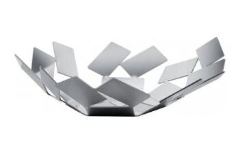 Alessi MT01 serveringskurv Rustfrit stål Grå, Transparent