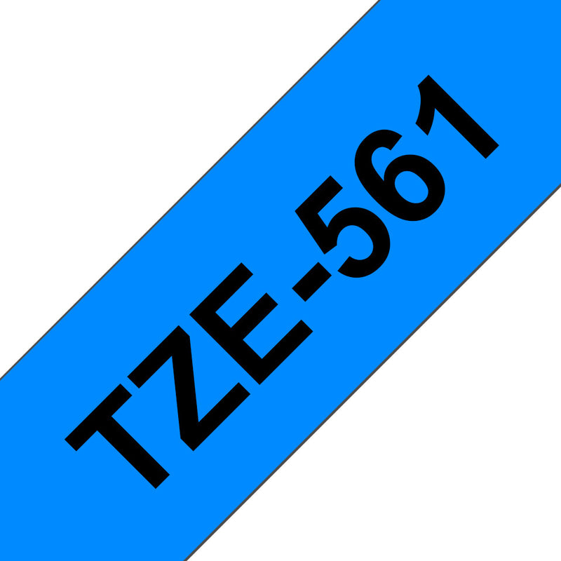 Brother TZE-561 etiketbånd Sort på blå